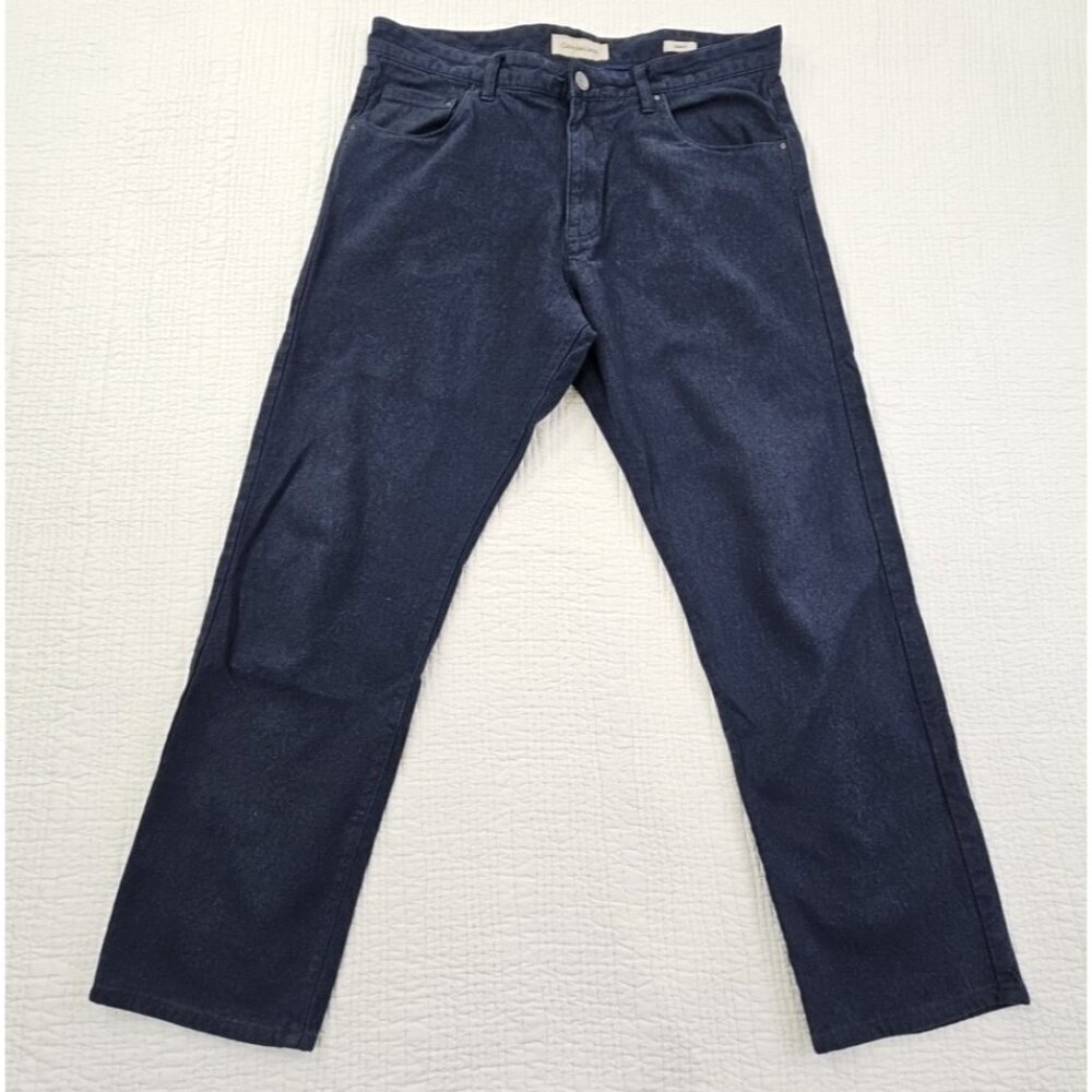 Calvin Klein Jeans Men's 36x30 Navy Blue Classic Straight‎ Cotton Modal EUC LN